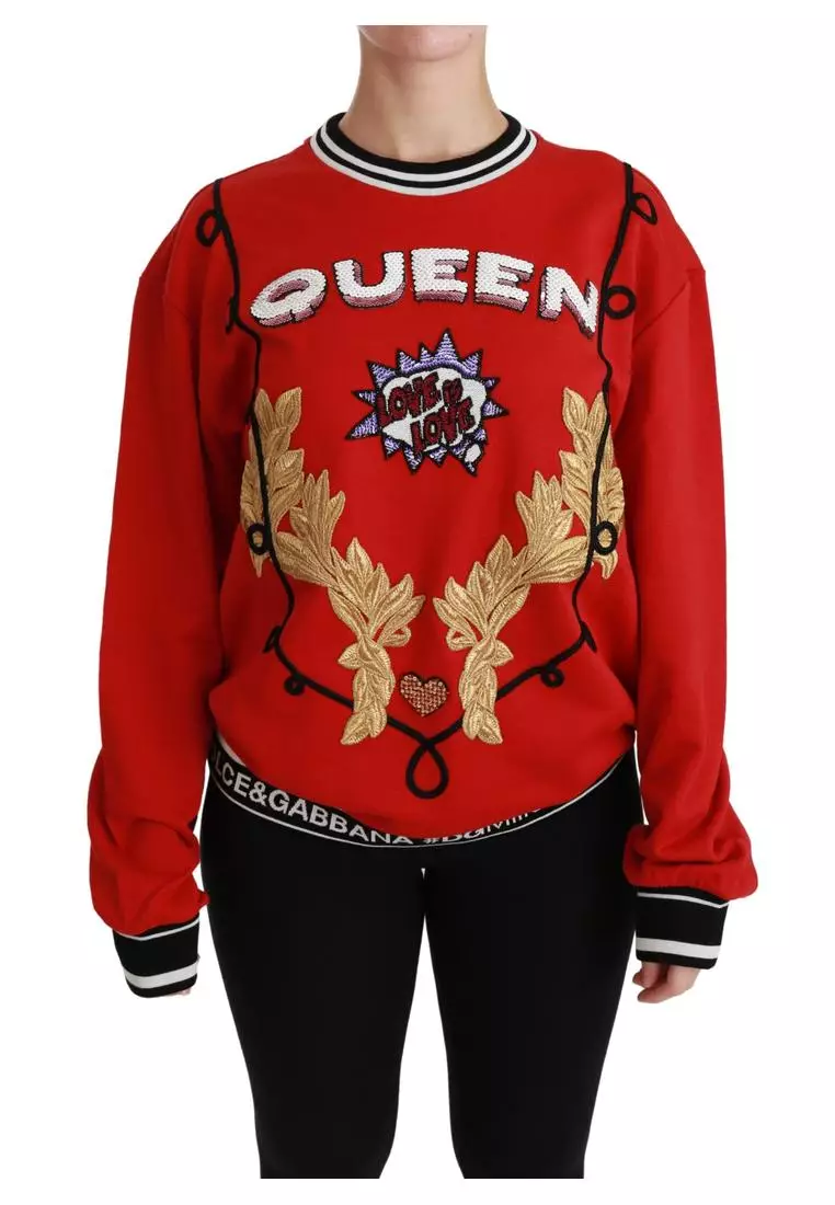 Buy Dolce Gabbana Dolce Gabbana Red Queen Sequined Love