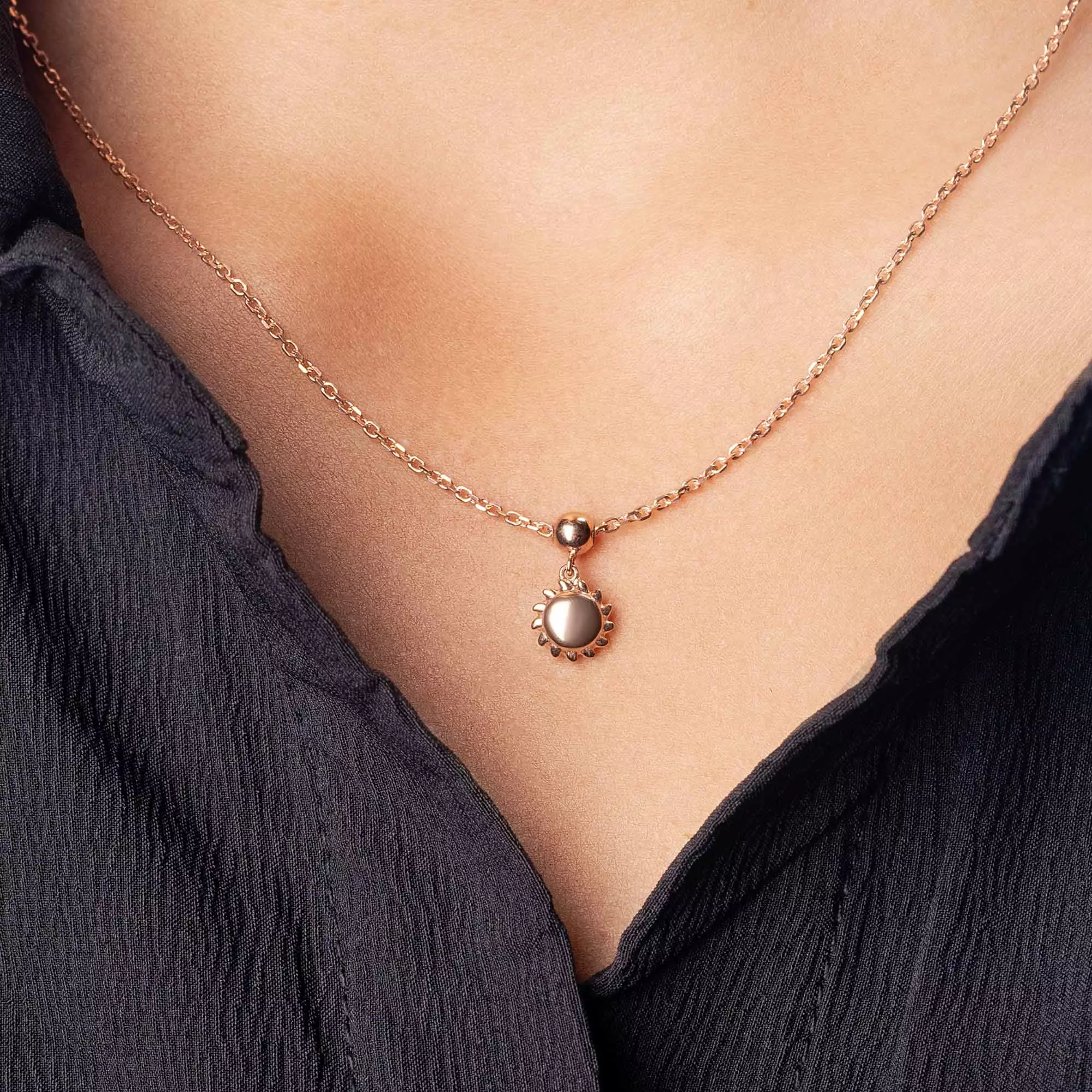 Liontin Emas 7k - Sun Gold Charm - With Love Collection - Cassandra Lee x Juene Jewelry