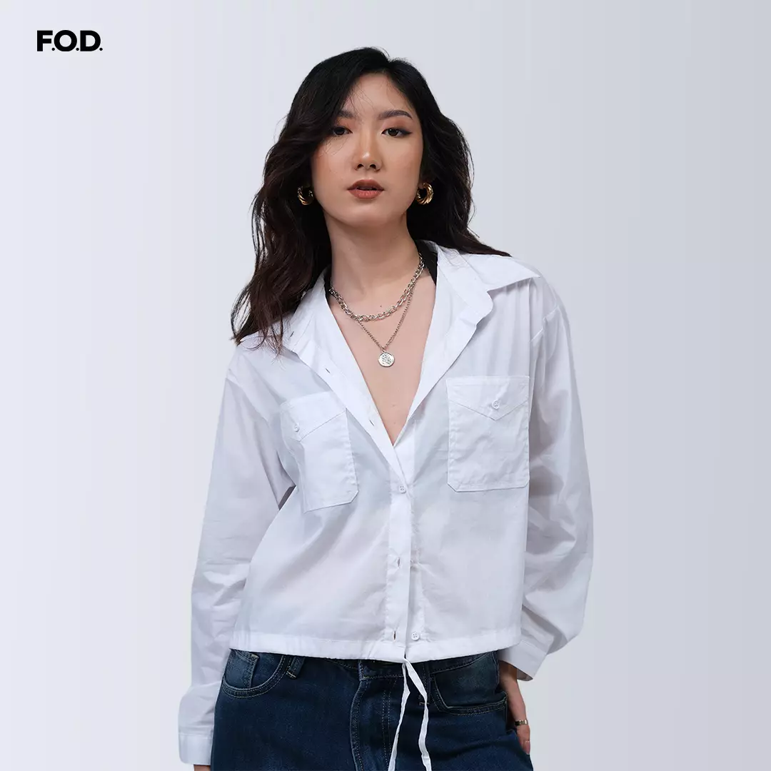 Kemeja Wanita Becca Offwhite