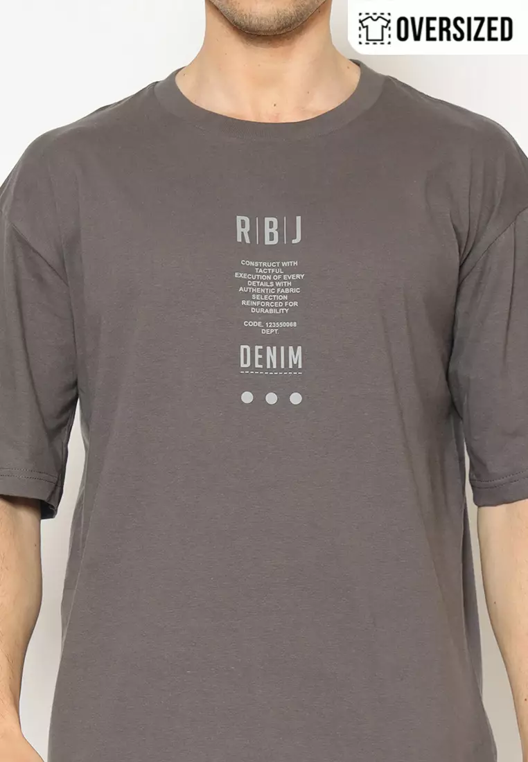 RBJ T-Shirt Cotton Oversized Pria 2079131671