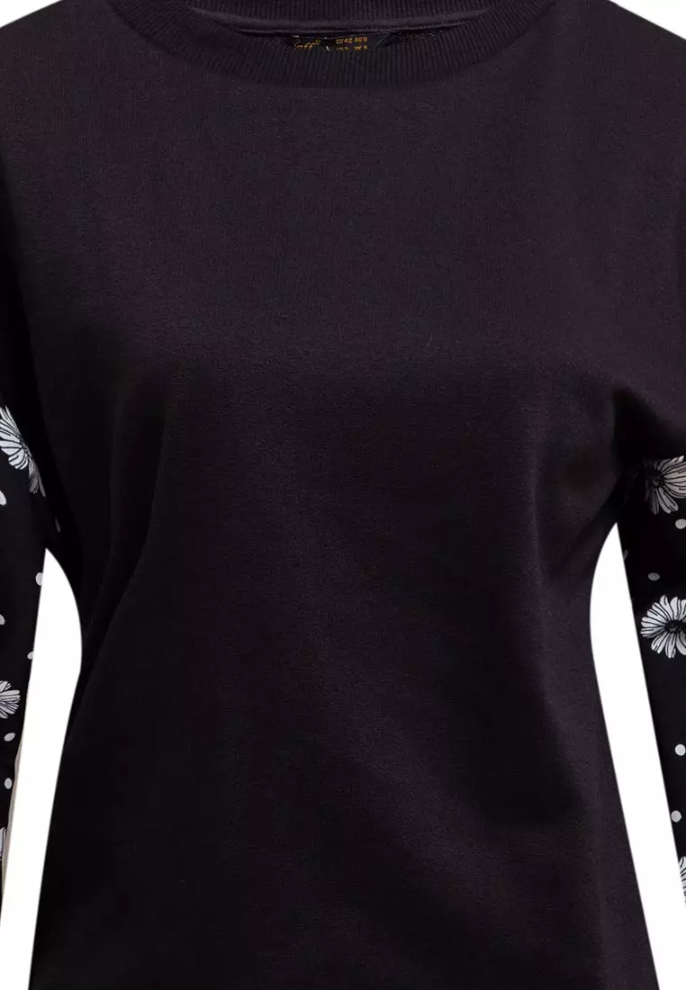 Sweater Atasan Lengan Panjang Abstrak