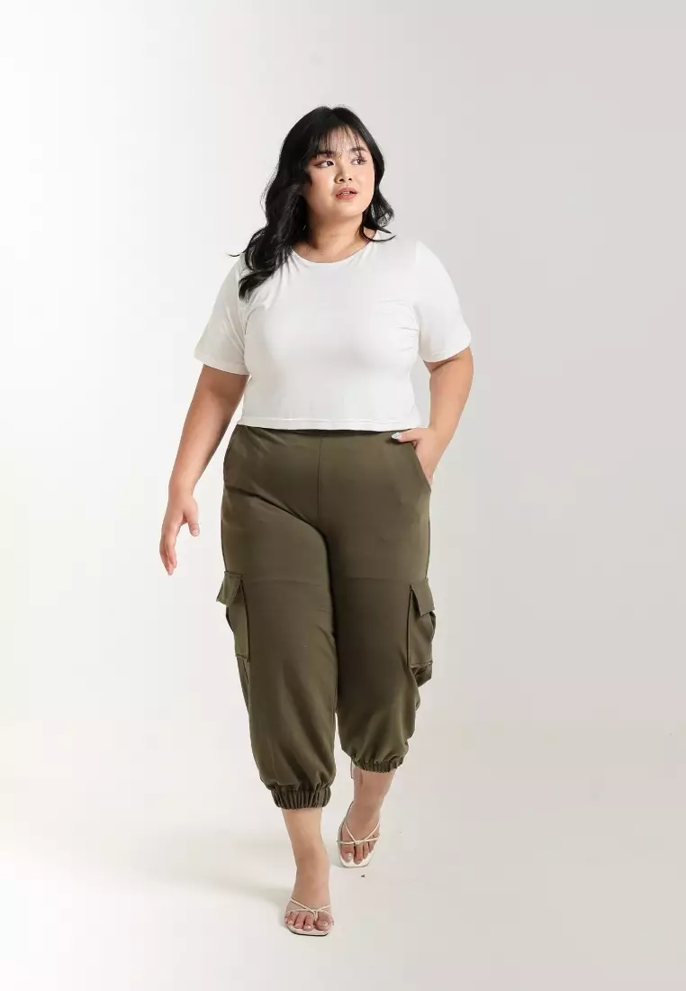 Xtramiles Plus Size Jogger Pants Becca Army