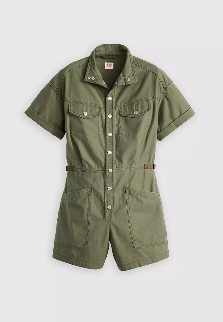 Levi's® Women's Short-Sleeve Surplus Romper (001WI-0000)