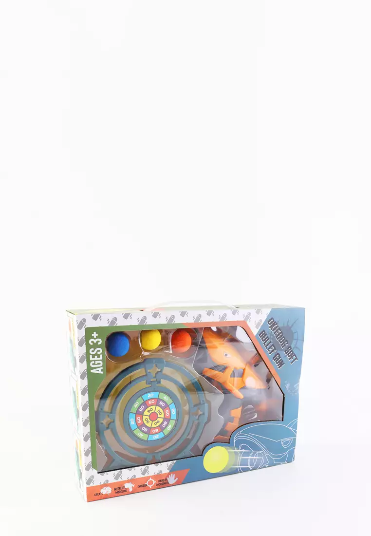 Okiedog Shark soft bullet gun Orange - Mainan tembakan anak Shark