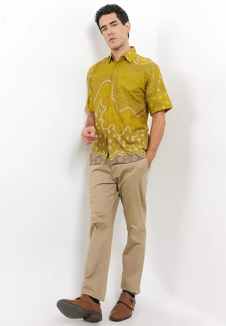 Tamara Kemeja Batik Premium Pria Casual Modern Lengan Pendek