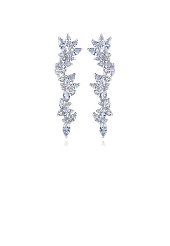 Glamorousky white Simple and Elegant Geometric Cubic Zirconia Long Earrings D23D5AC50B9913GS_1