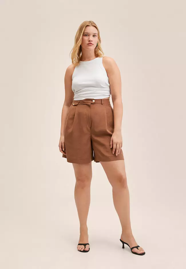 Lyocell Button Shorts