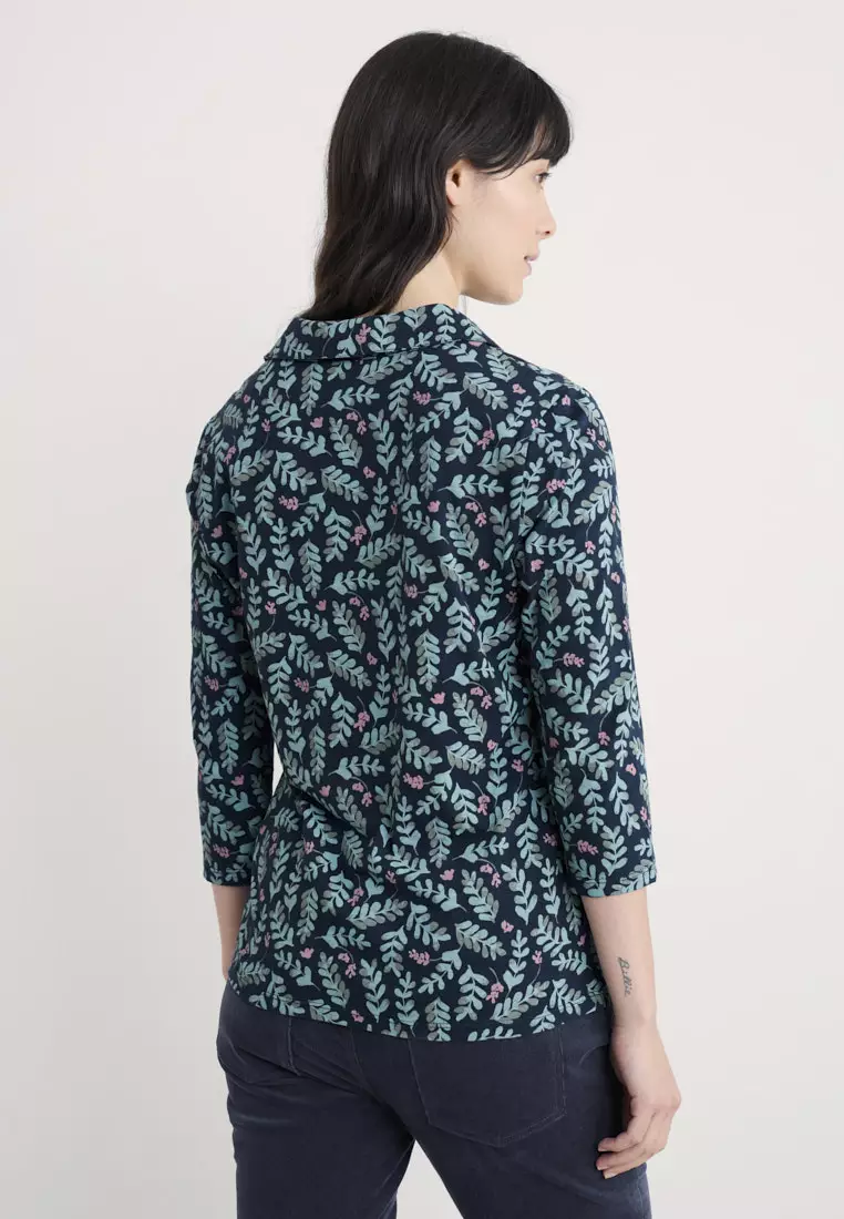 Seasalt Cornwall Navy Wavecrest Shirt