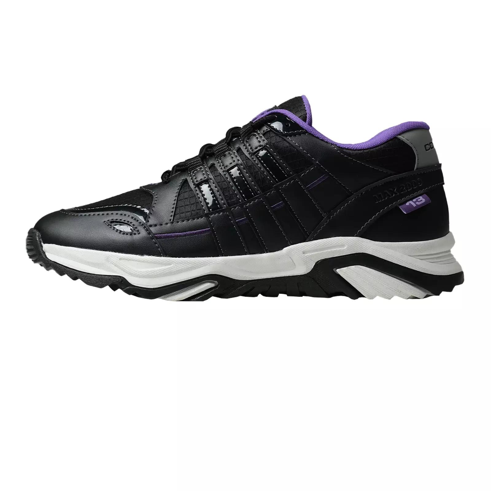 Footstep Footwear Sepatu Pria Sneakers Fusion Max 2000 Black Purple Original Shoes: