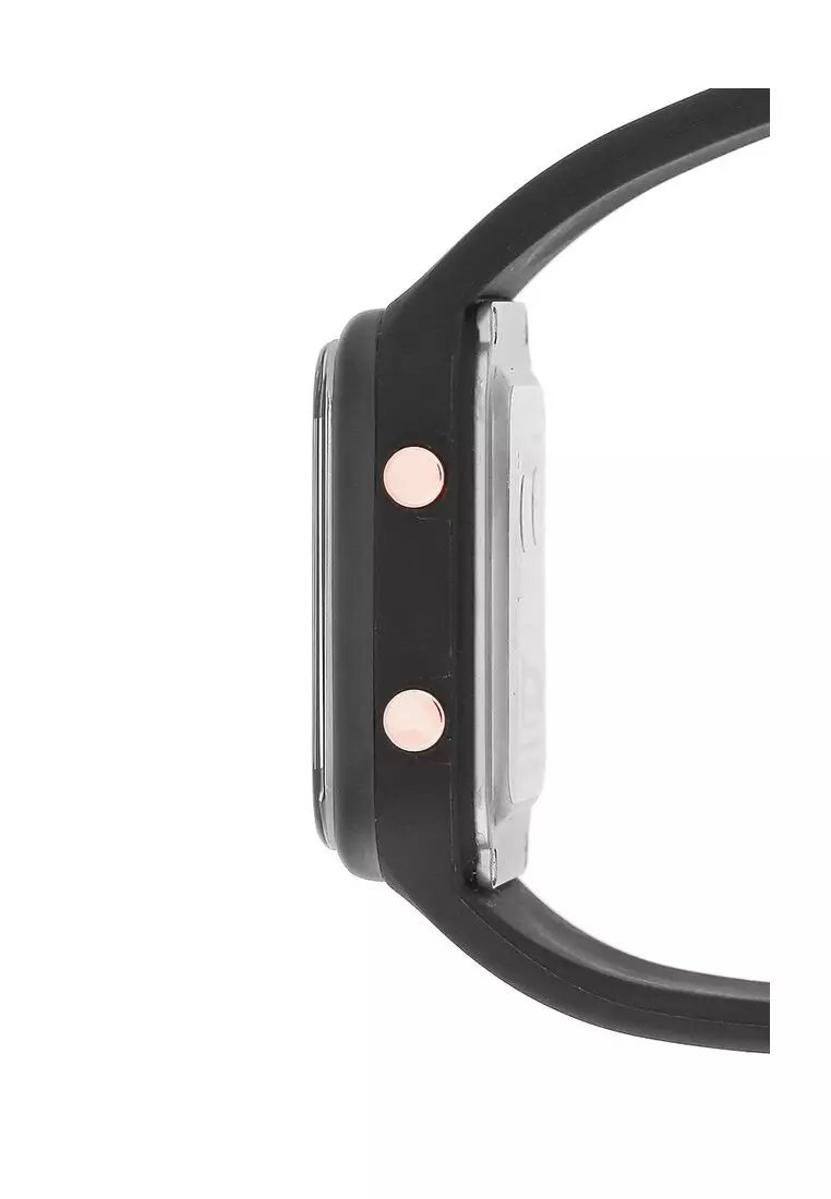 Alexandre Christie Jam Tangan Wanita - Black Rosegold - Rubber - 9361 LHRIPBARG