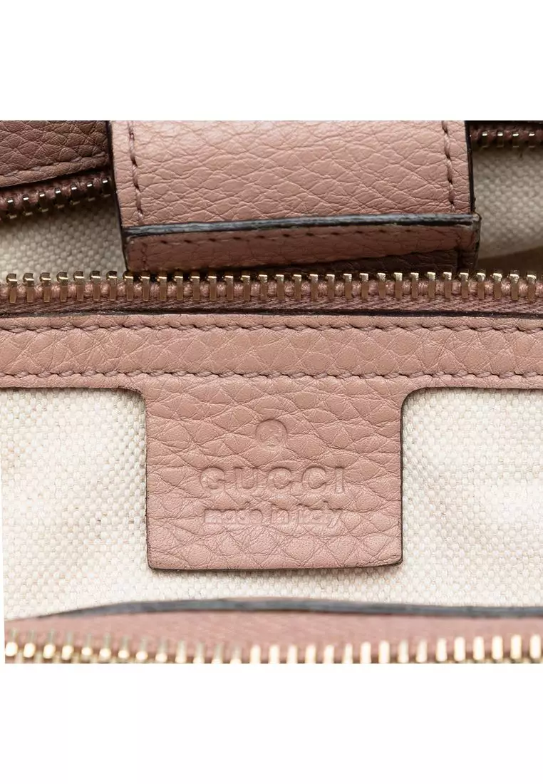 Pre-Loved Gucci Medium Calfskin Bamboo Shopper Satchel