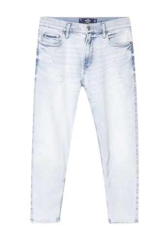 Hollister blue Tapered Crop Jeans 23ABBAA5A5C4D1GS_1