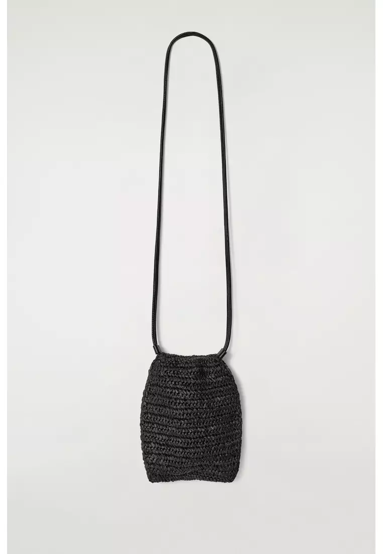 DRAWSTRING PHONE POUCH - STRAW