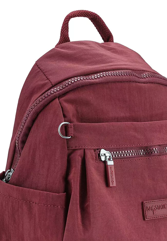 Crinkled Nylon Small Backpack