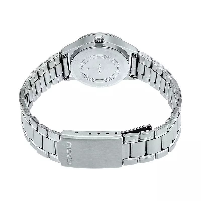 Jam Tangan Pria Analog Casio Standard MTP-V006D-1B2UDF MTPV006 MTP-V006D Black Dial Stainless Steel Band