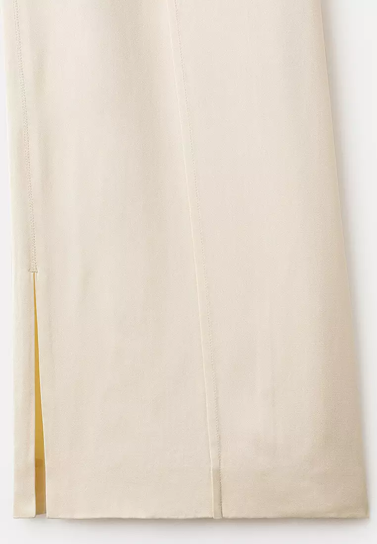 Satin Trousers With Side Openings