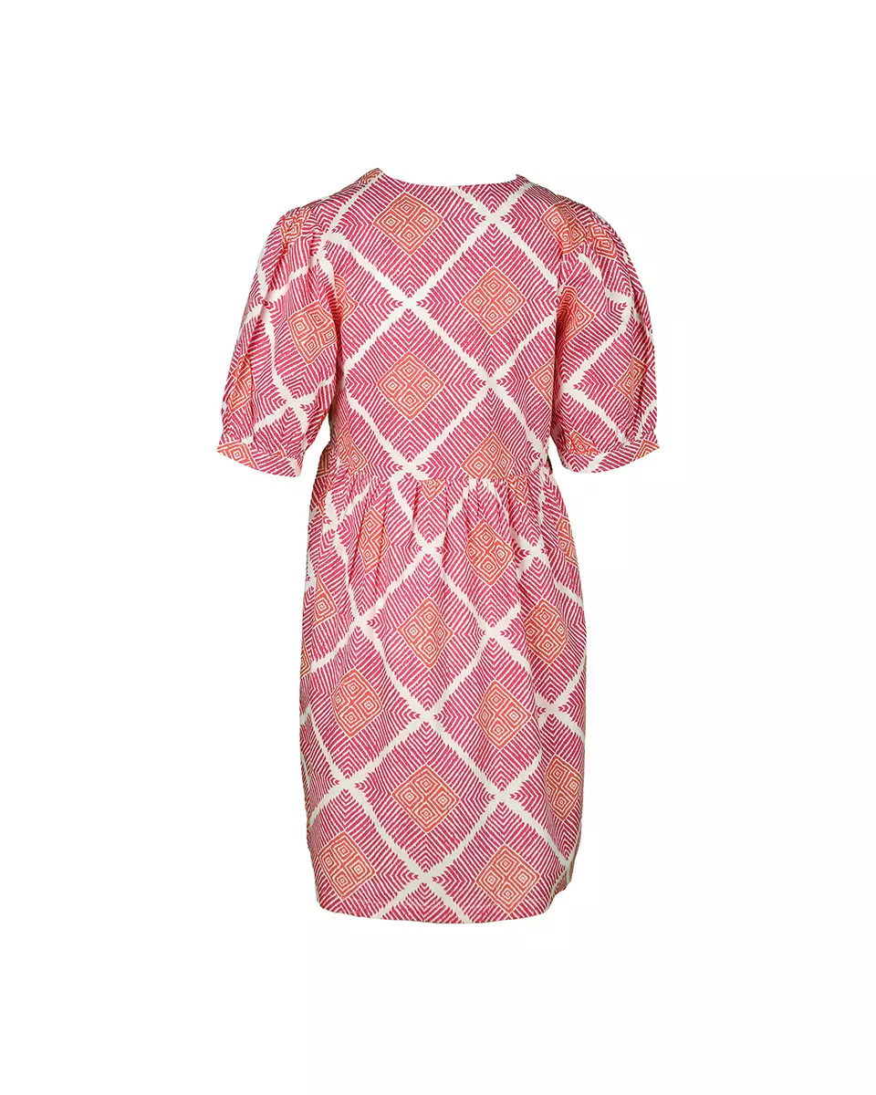 Pito Dito Girl Omysha Dress Anak Pink Motif - Size 4