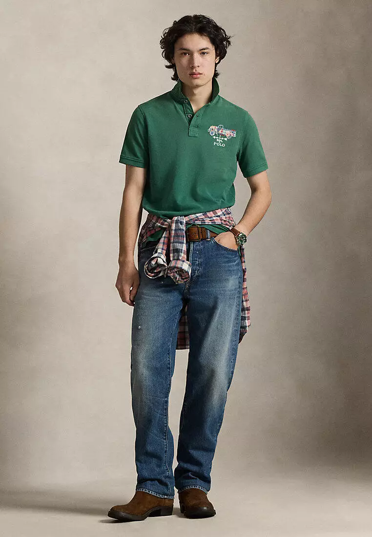 Classic Fit Truck-Appliquéd Polo Shirt