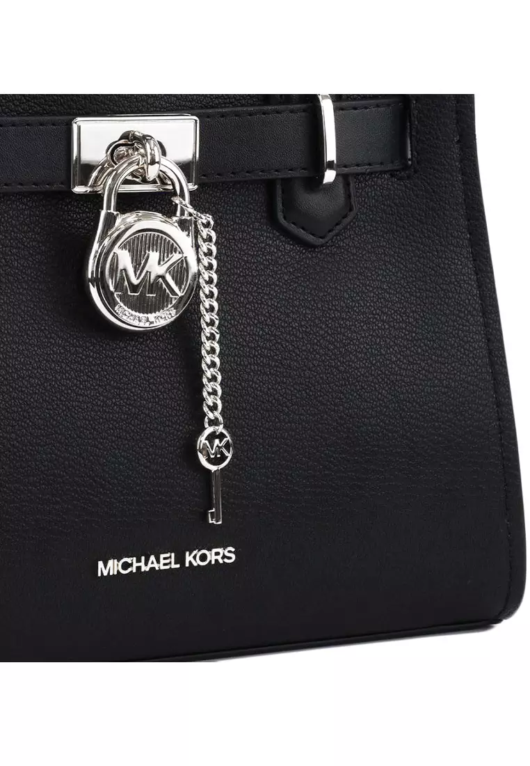 Hamilton Small Satchel (Silver Hardware) - Black