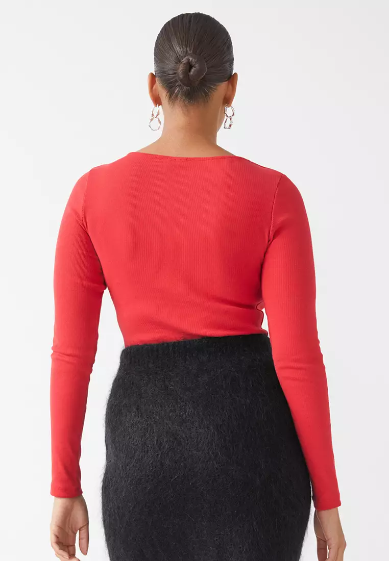 Buy & Other Stories Fitted Ribbed Bodysuit 2024 Online ZALORA Philippines