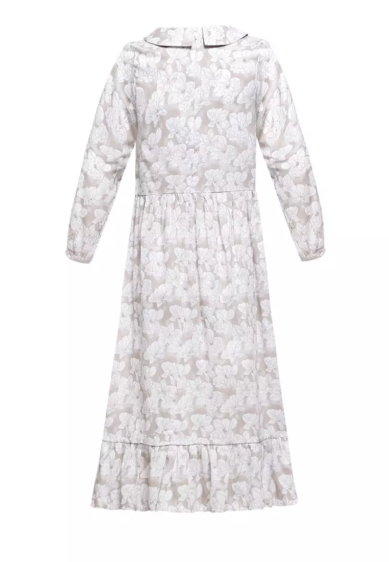 Pito Dito Girl Sanjeena Gamis Dress Anak Coklat Muda - Size 4