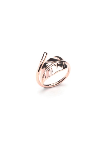 Millenne silver MILLENNE Millennia 2000 Mockup Leaf Curly Rose Gold Adjustable Ring with 925 Sterling Silver DBD7EACF998F5CGS_1
