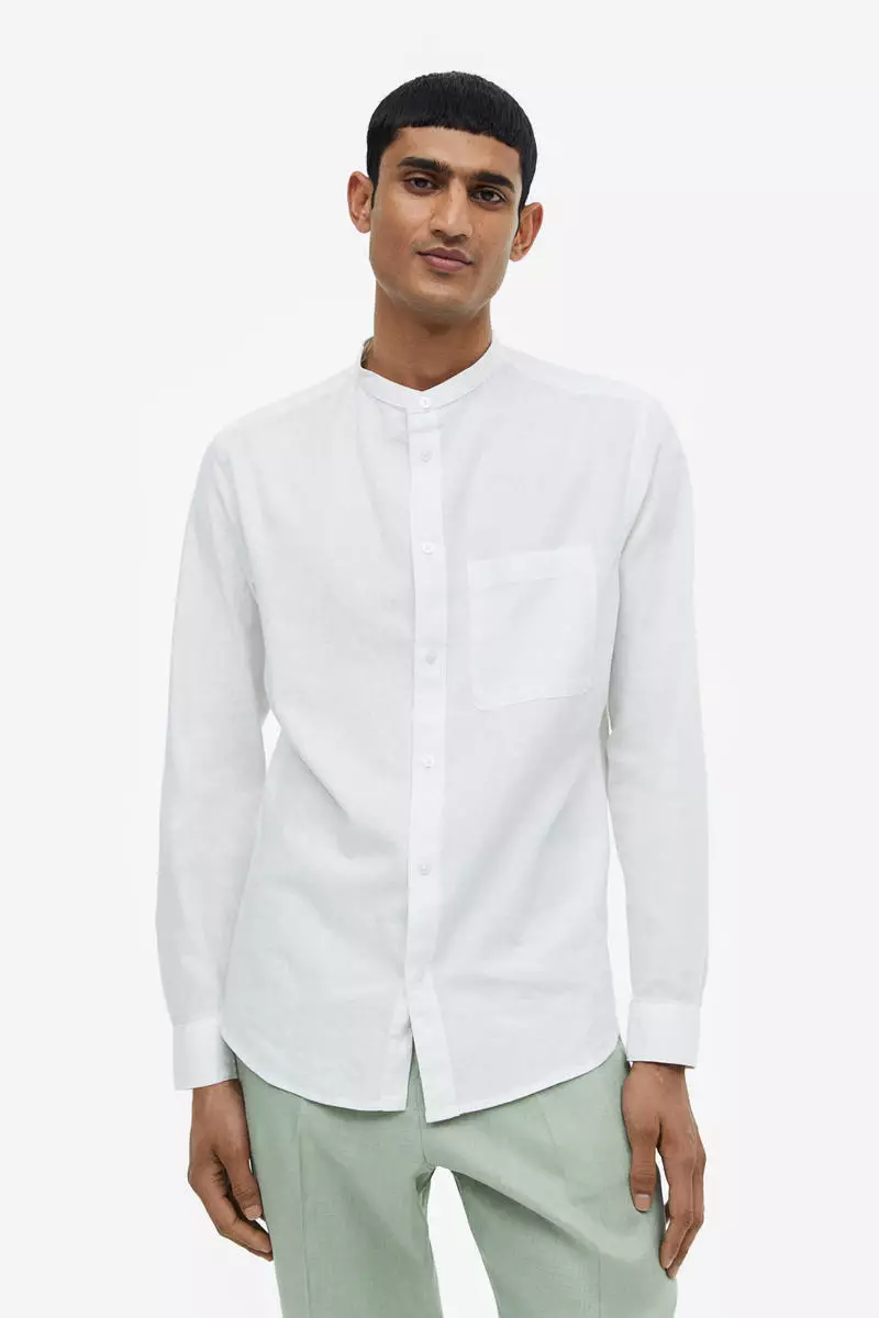 H and m grandad shirt sale