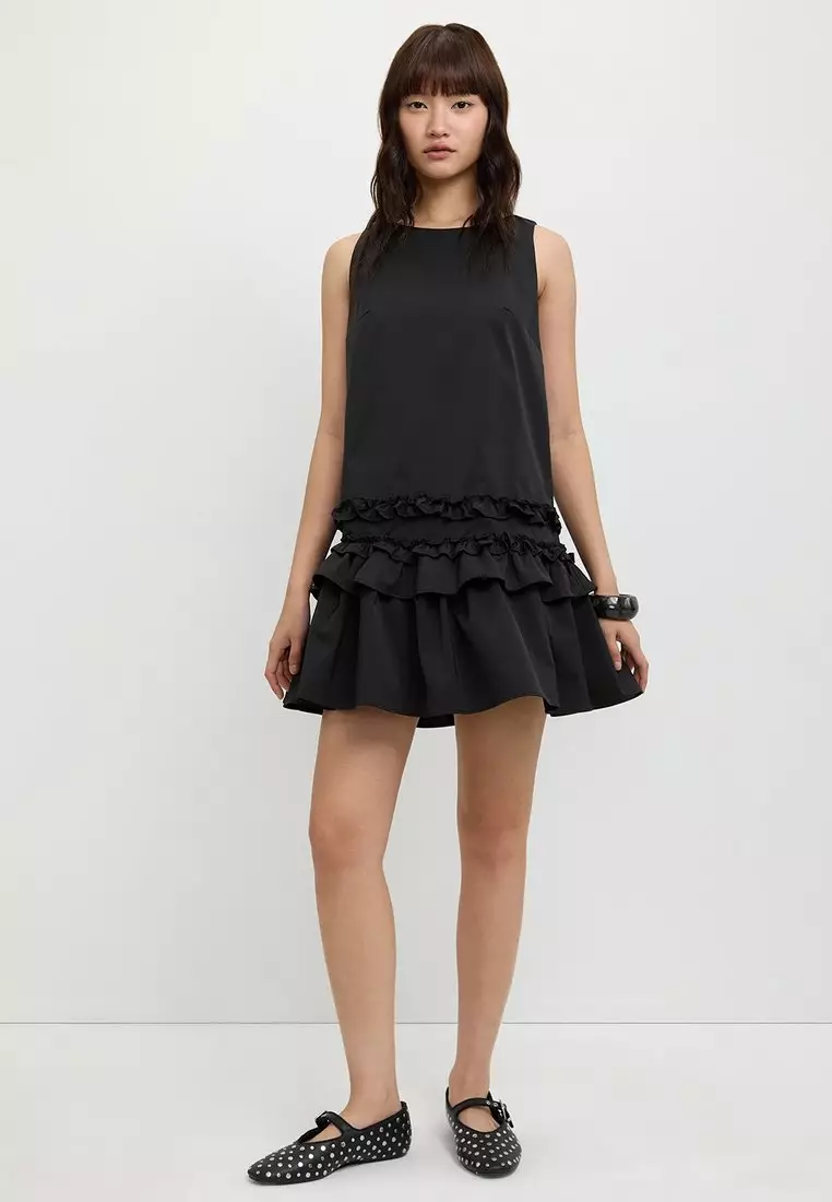sachin and babi light blue dress The Editor's Market Navy Blue V-Neck Dropwaist Dress main image 0
