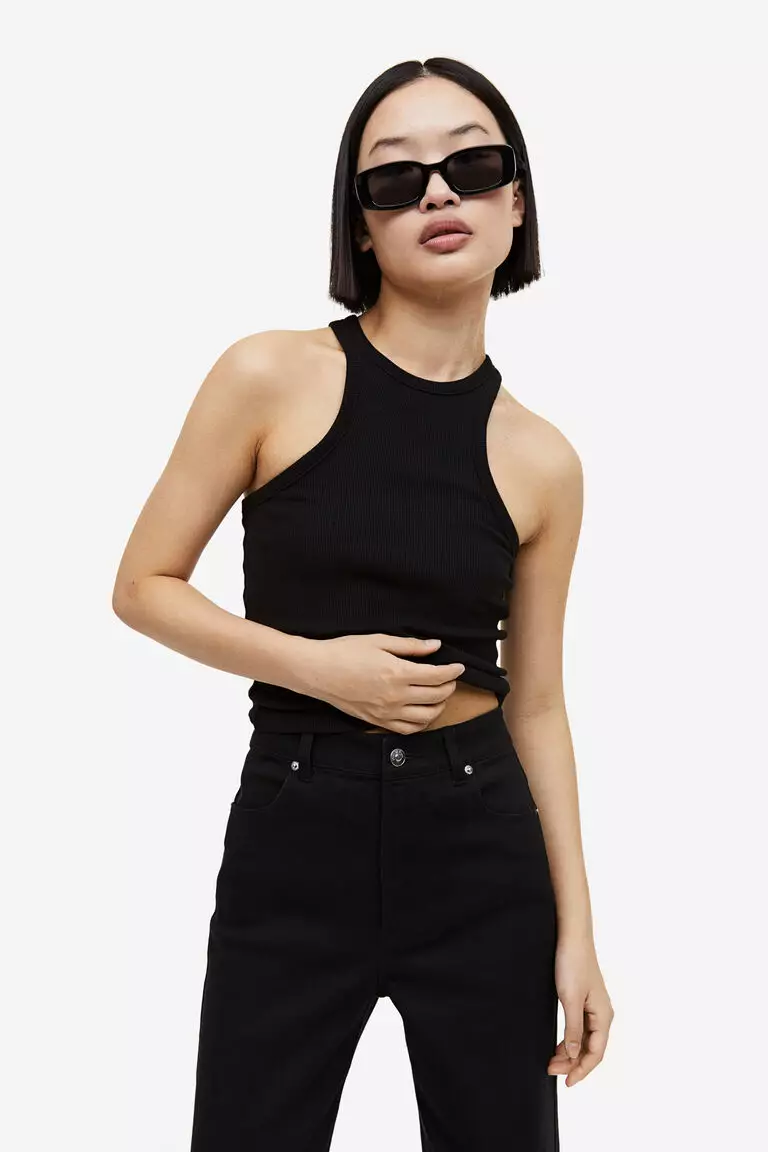 Clara HW wide leg twill