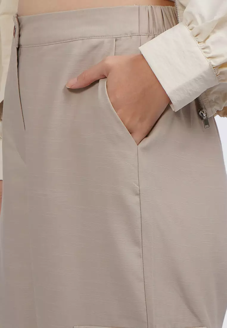 Wide Leg Cargo Pants TAUPE