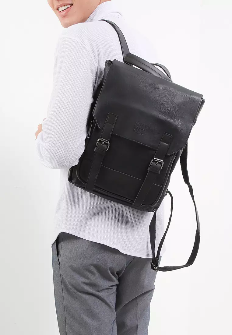 Distressed Leather Relay Backpack