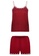 SMROCCO red Mila Spagetti Strap Top Bottom Pyjamas Sleepwear PM8060-R 88E1EAA98FDE65GS_1