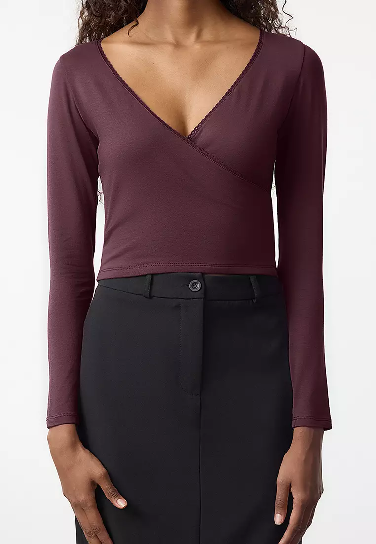 Surplice Crop Top