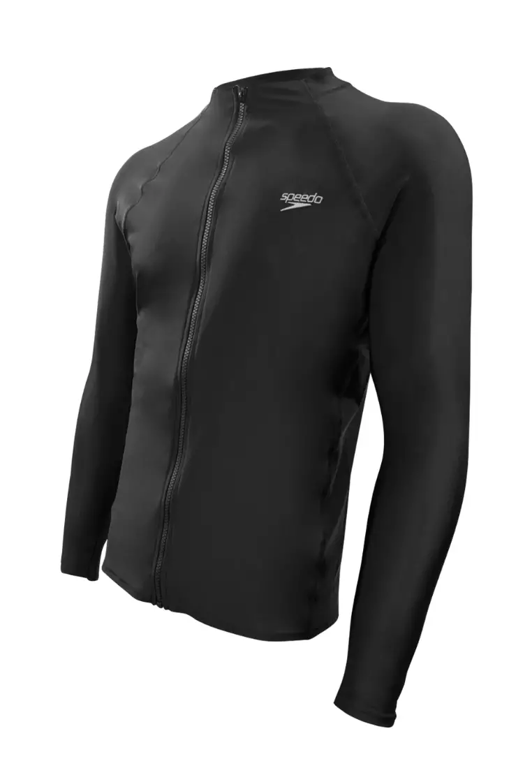 Buy Speedo Eco End10 Adult Male Zip L/S Suntop Black 121550 2026 Online ...