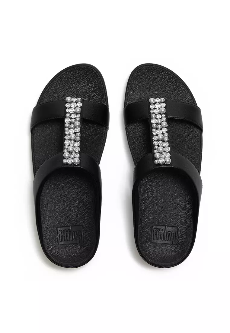 Fino Pearls-And-Crystal H-Bar Slides