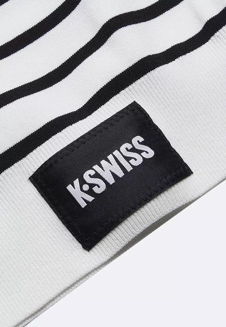 女裝 K-SWISS LOGO 短裝橫紋T裇
