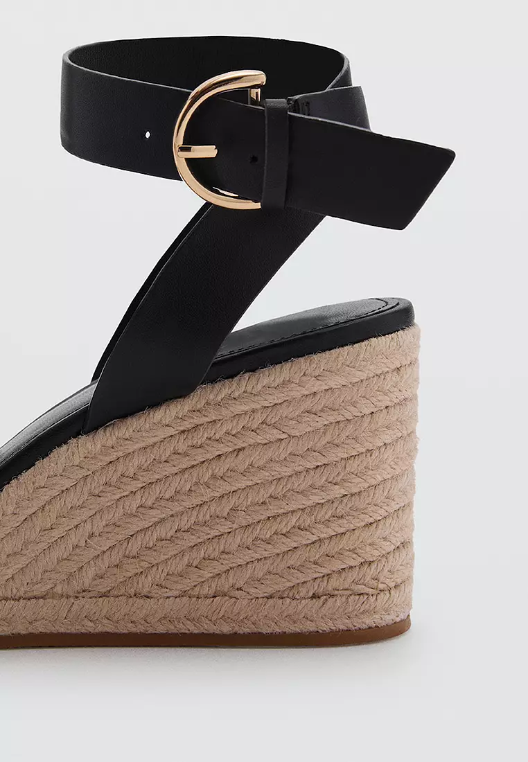 Wedge Sandals with Crisscross Straps