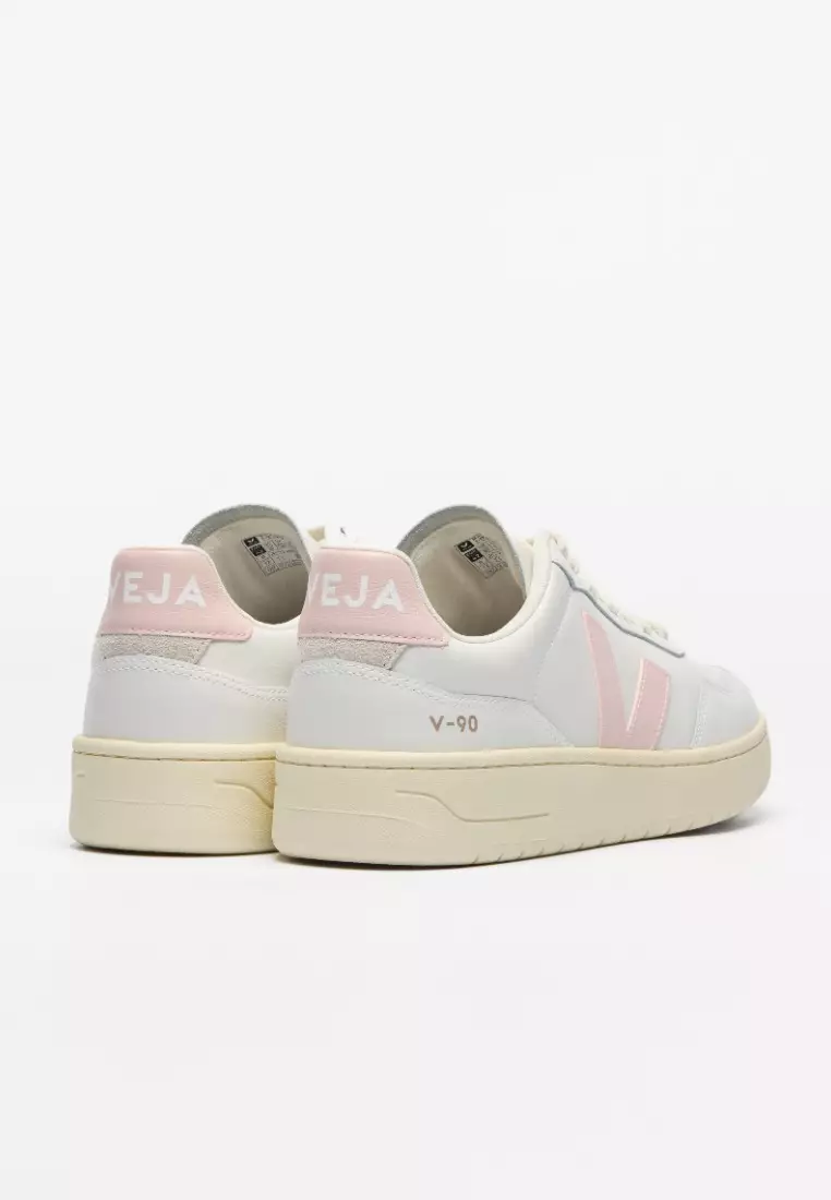 V-90 Leather White Petale Sneakers