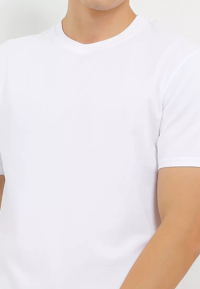 Crew Neck T-Shirt Cotton Spandex