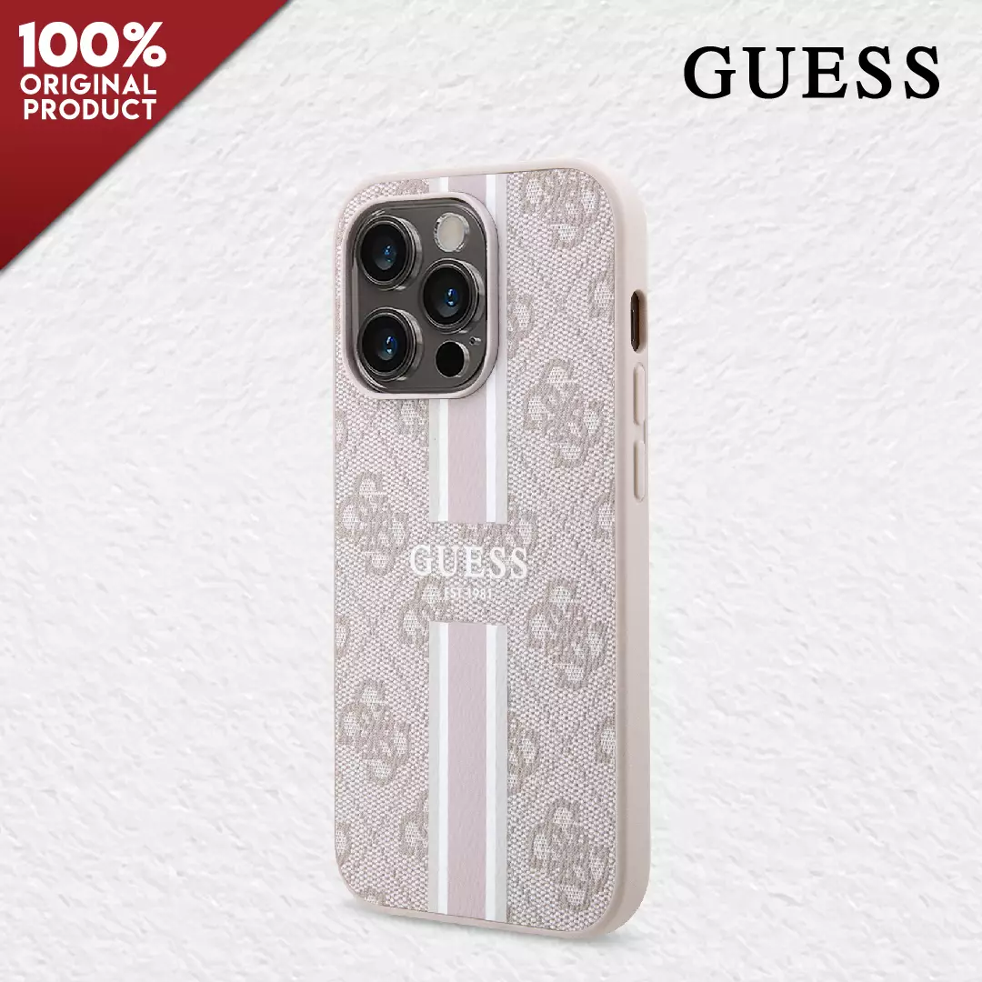 Guess iPhone 14 Pro Max Book Case Cover 4G Vintage Logo Pink