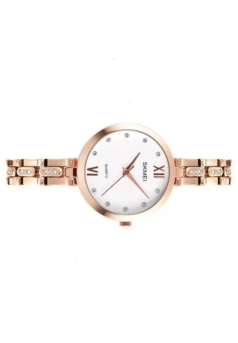 Jam Tangan Analog Elegan Wanita Waterproof 30m Strap Tali Material Stainless UC51 ORIGINAL