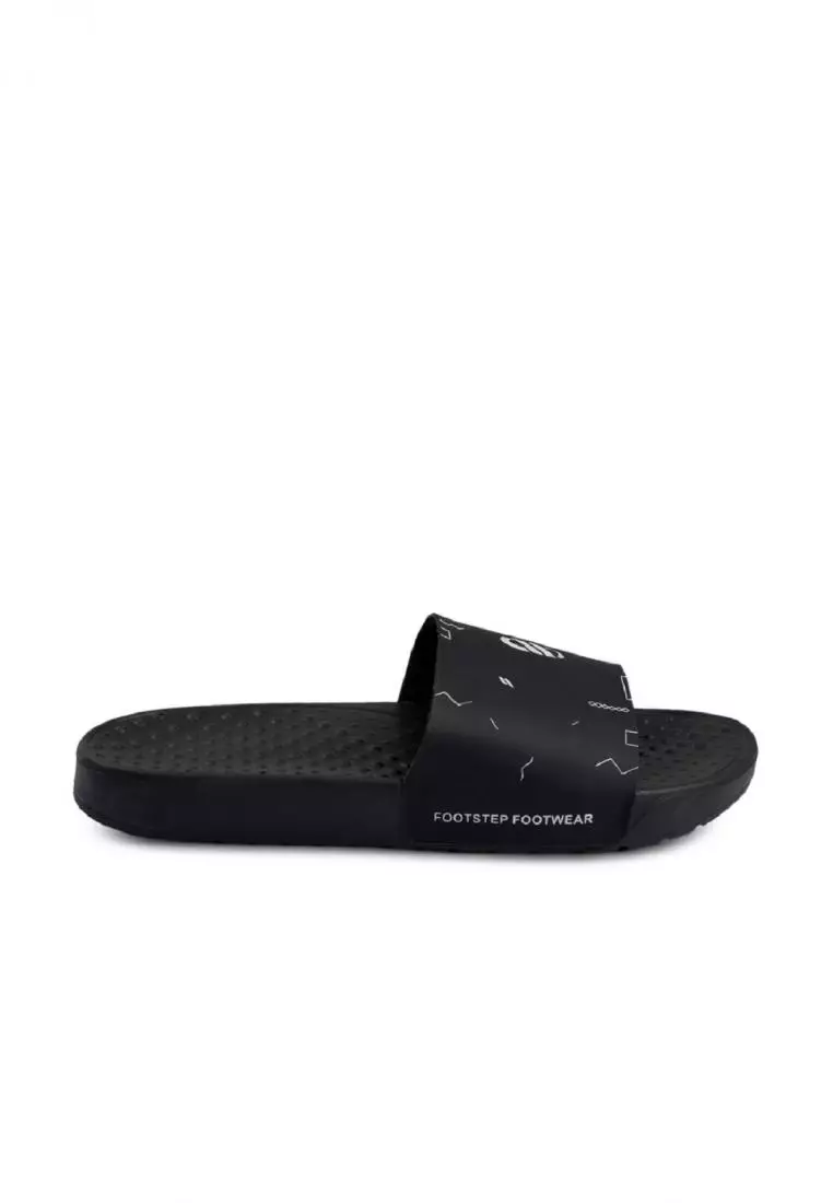 Sandal Pria Slide Footstep Footwear - Audi Black