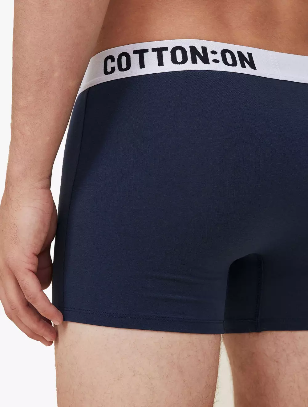 Cotton On -  Pakaian Pria  - Mens Organic Cotton Trunks - True Navy/White/Black
