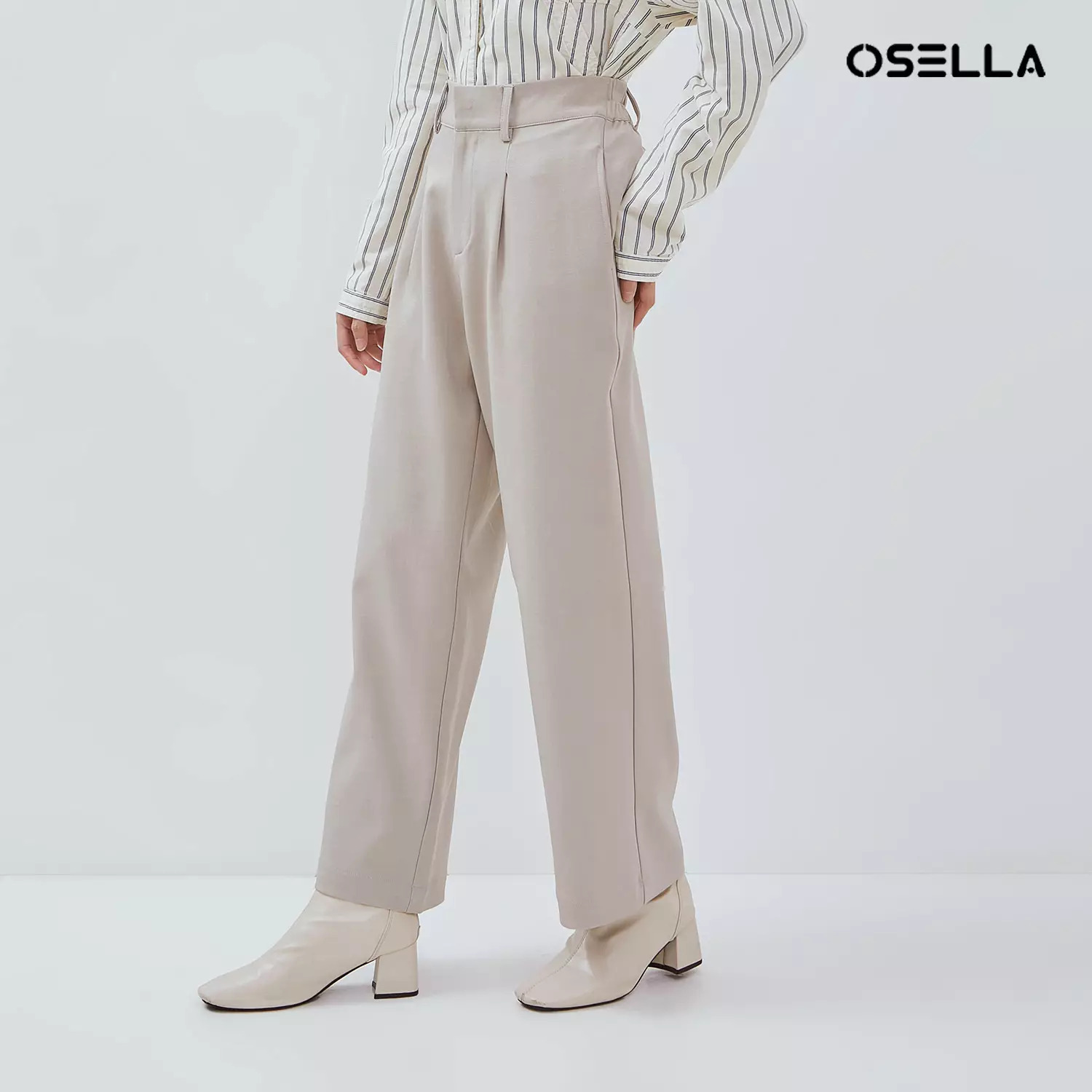 [NEW] Osella Kimmy Wide Leg High-Waist Trousers 2181500545 | Celana Panjang Wanita