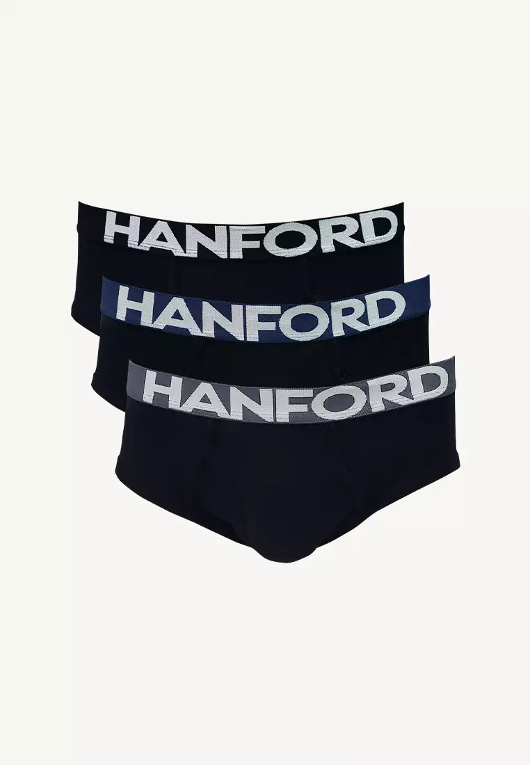 Buy Hanford Hanford Men Premium Ribbed Cotton Hipster Briefs w/ Fly Opening  Braxton - Asstd (3in1 Pack) 2024 Online