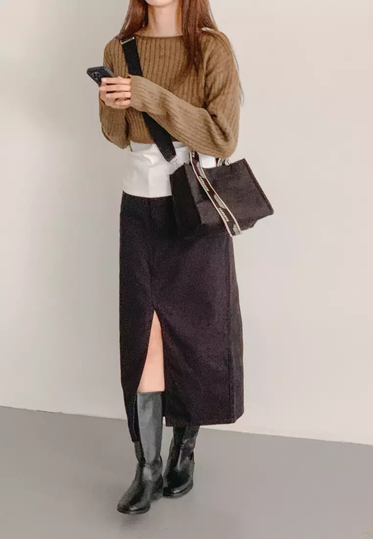 RICO MINI SIGN Canvas Crossbody Bag Black