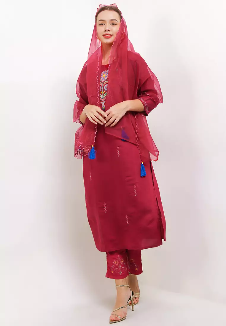 Chanira Festive Rana Tunic Set-Pink