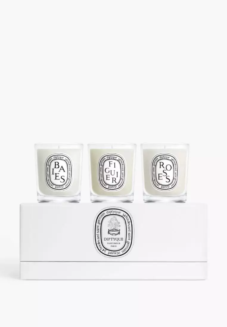 Buy DIPTYQUE DIPTYQUE SET OF SMALL CANDLES (BERRIES, FIG TREE, ROSES