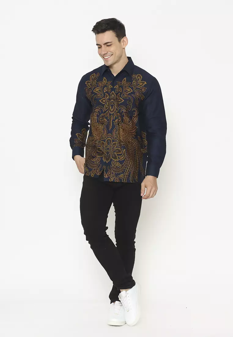 Hadinata Batik Pria Kemeja Panjang Furing Nikko Nikita