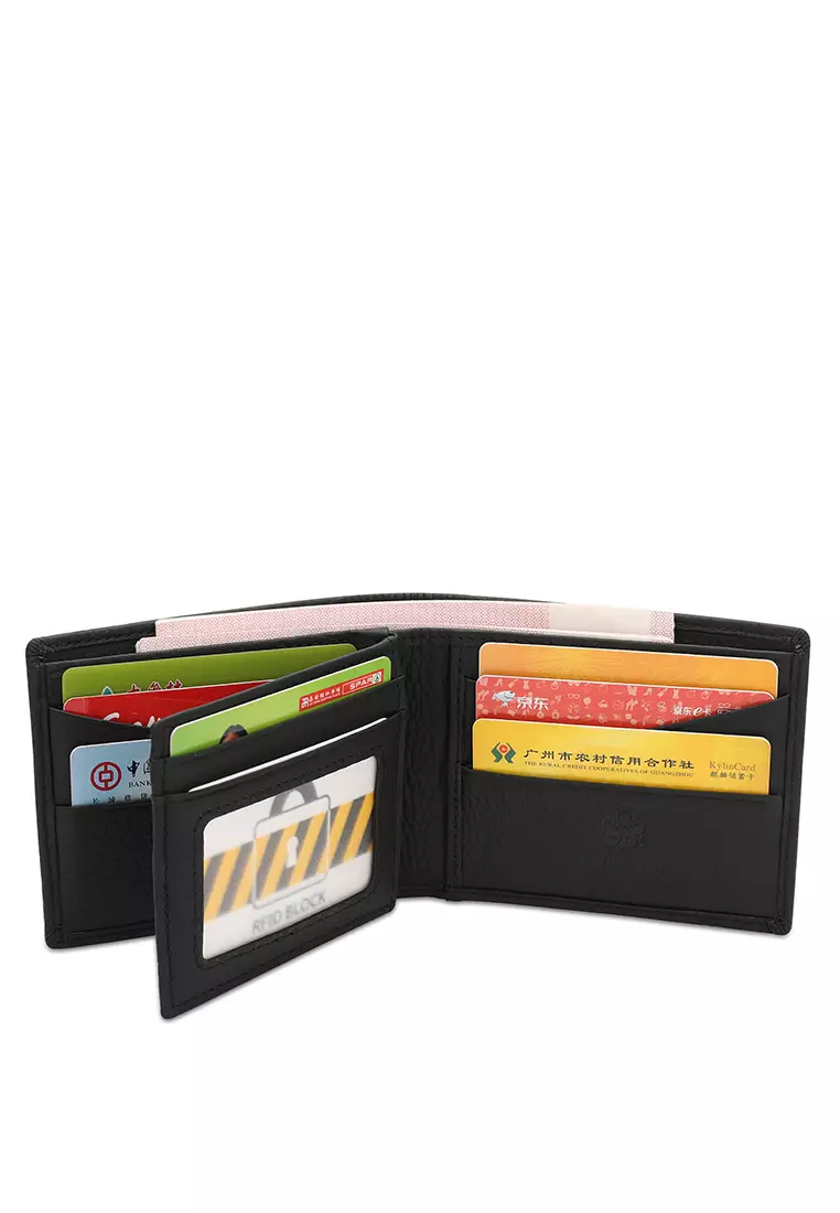 Men's Genuine Leather RFID Blocking Bi Fold Wallet